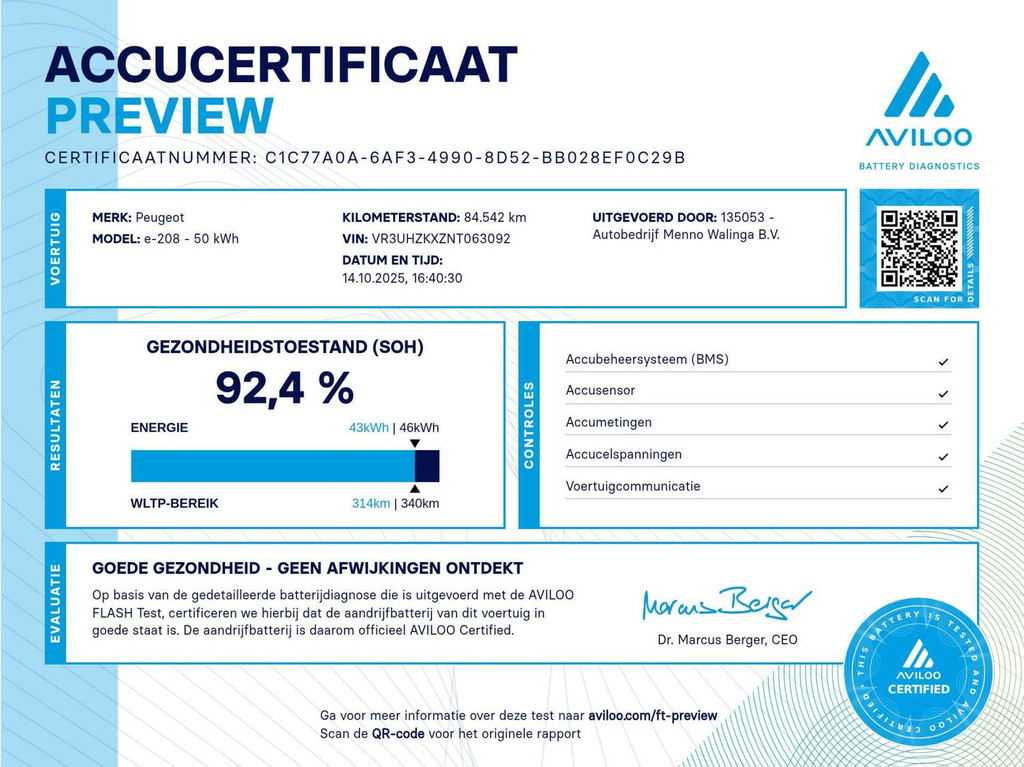 Peugeot e-208 (P411ZD) met abonnement