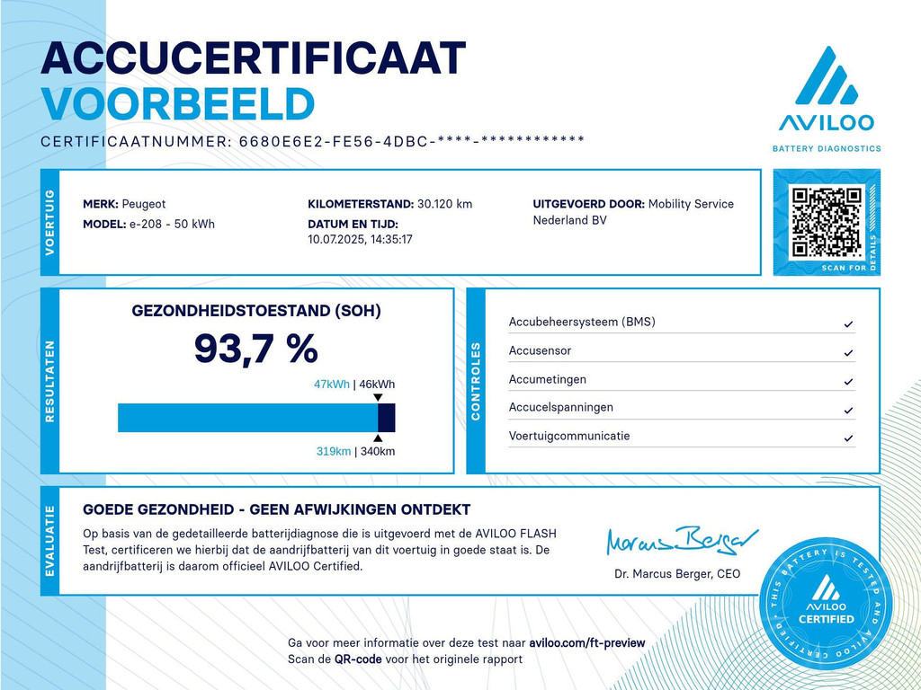 Peugeot e-208 (J651KJ) met abonnement