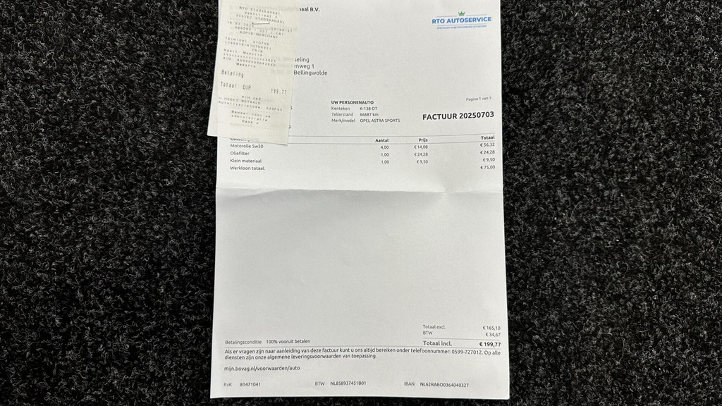 Opel Astra (K138DT) met abonnement