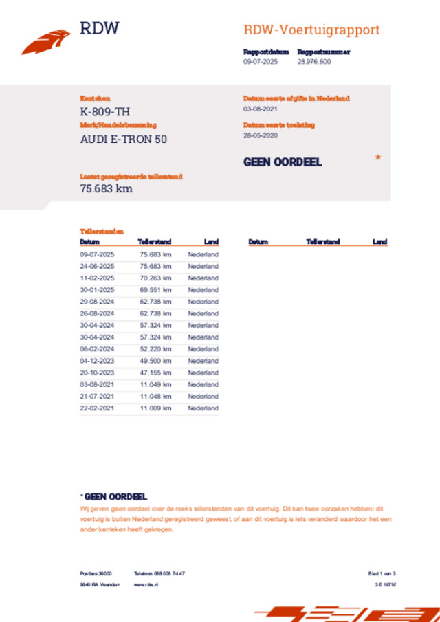 Audi e-tron (K809TH) met abonnement