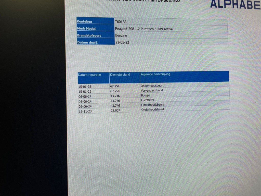 Peugeot 208 (T601BS) met abonnement