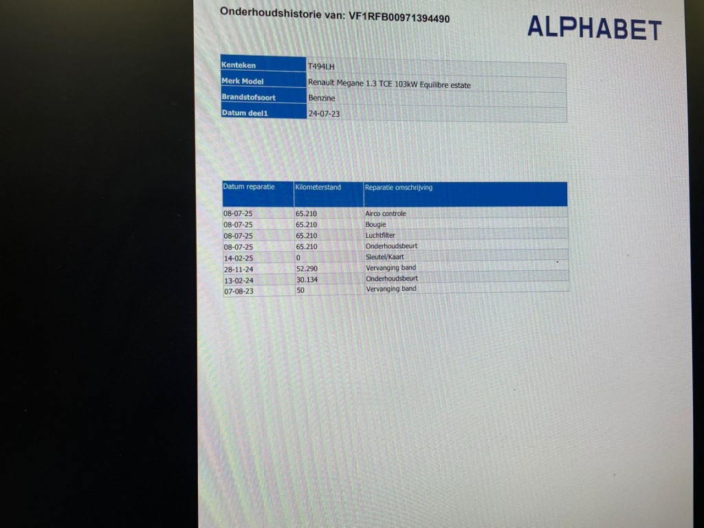 Renault MEGANE Estate (T494LH) met abonnement