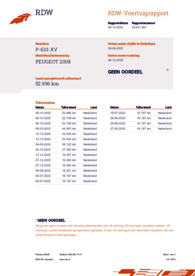 Peugeot e-2008 (P633XV) met abonnement