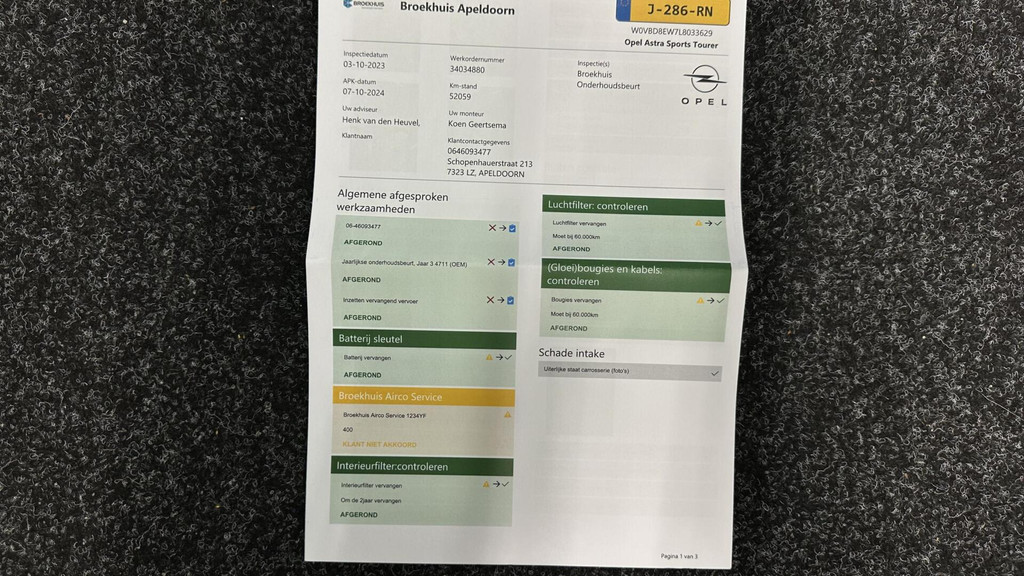 Opel Astra (J286RN) met abonnement