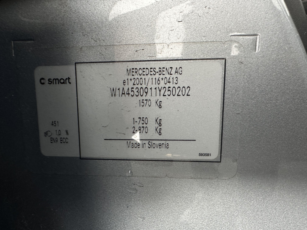 Smart Forfour (J776TR) met abonnement