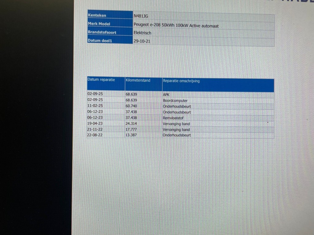 Peugeot e-208 (N481JG) met abonnement