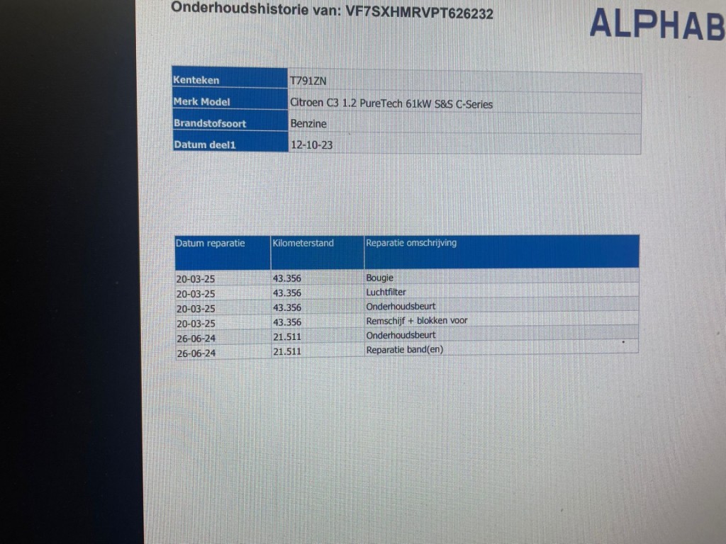 Citroën C3 (T791ZN) met abonnement