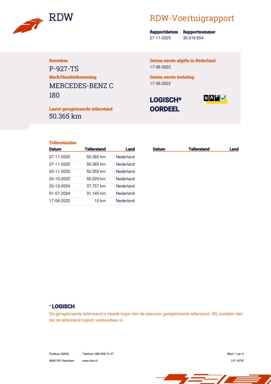 Mercedes-Benz C-Klasse (P927TS) met abonnement