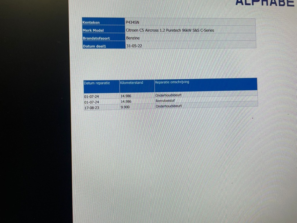 Citroën C5 Aircross (P434SN) met abonnement