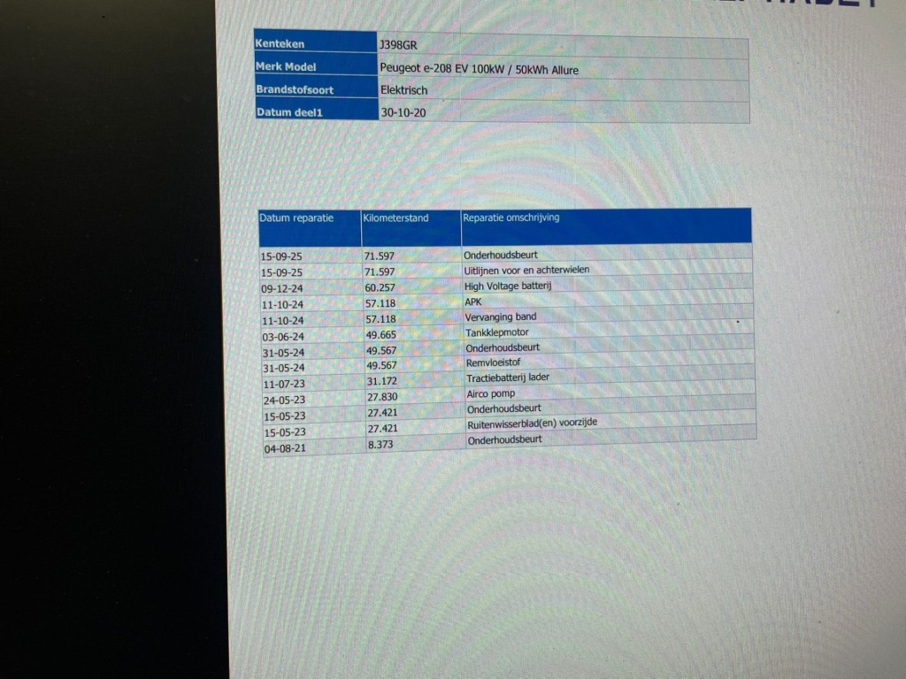 Peugeot e-208 (J399GR) met abonnement