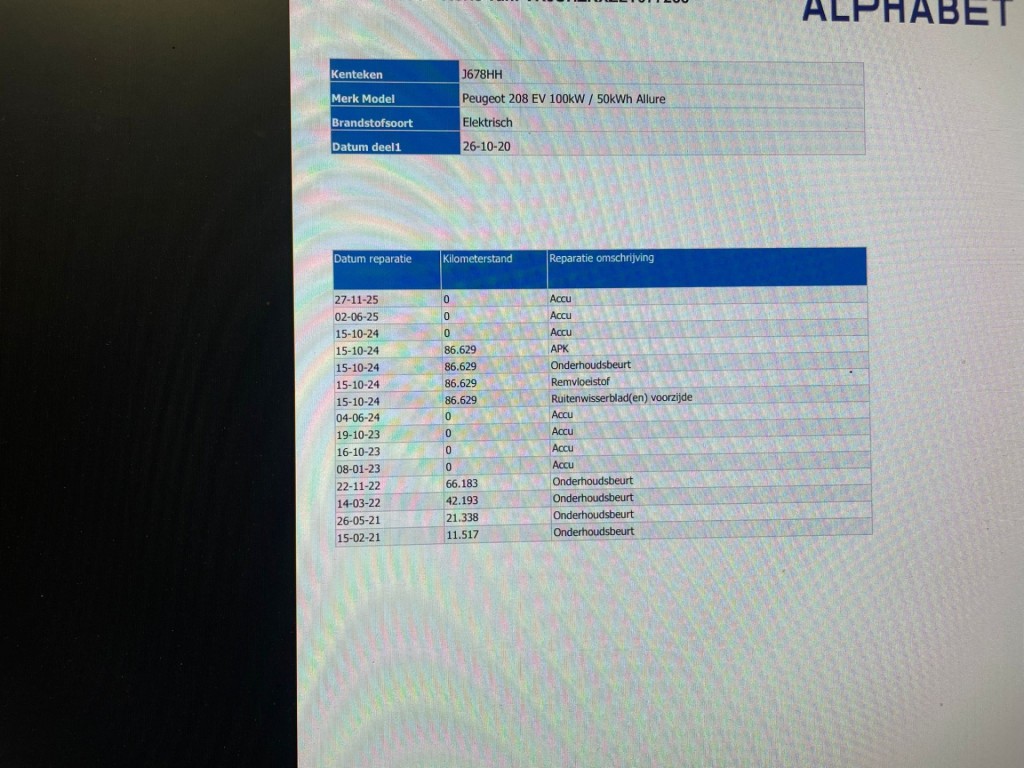 Peugeot e-208 (J679HH) met abonnement