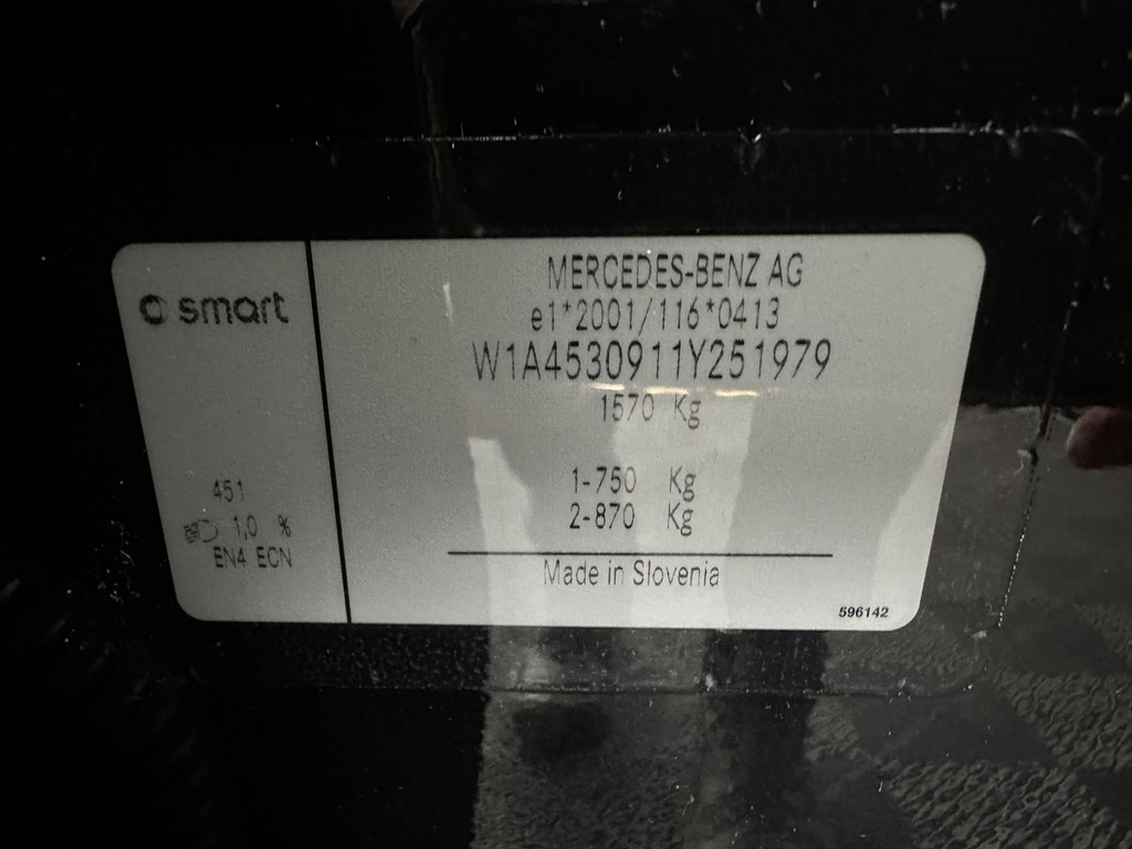 Smart Forfour (K830HV) met abonnement