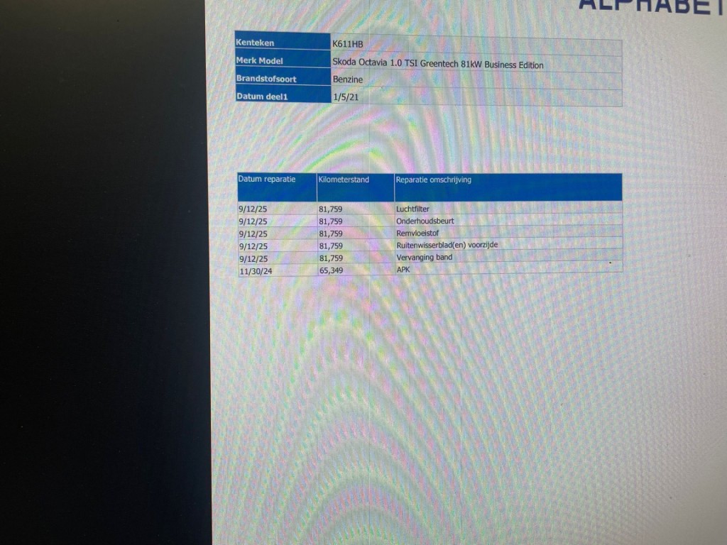 ŠKODA Octavia (K611HB) met abonnement