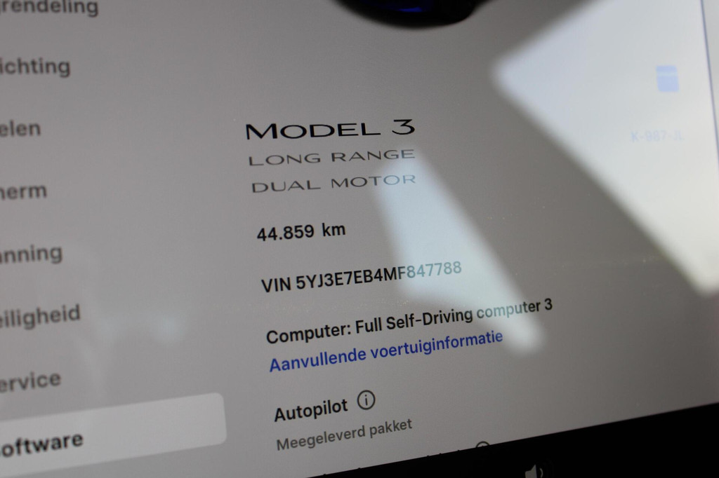Tesla Model 3 AWD (K987JL) met abonnement