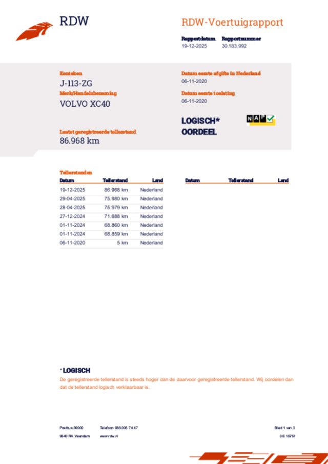 Volvo XC40 (J113ZG) met abonnement