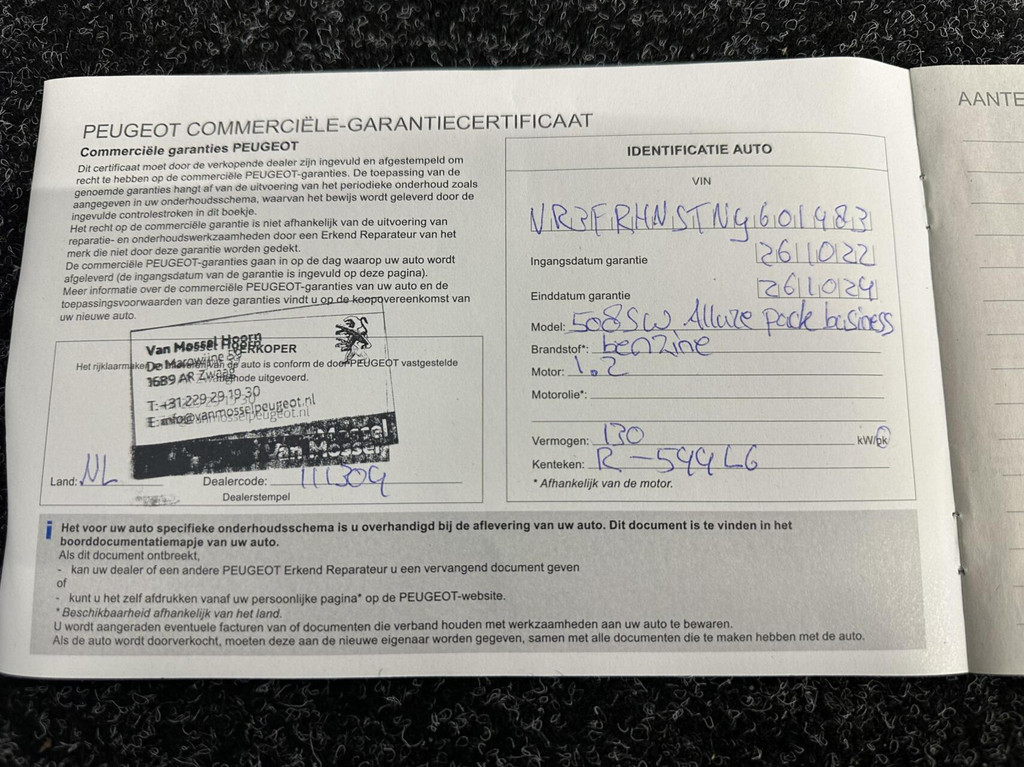 Peugeot 508 (R544LG) met abonnement