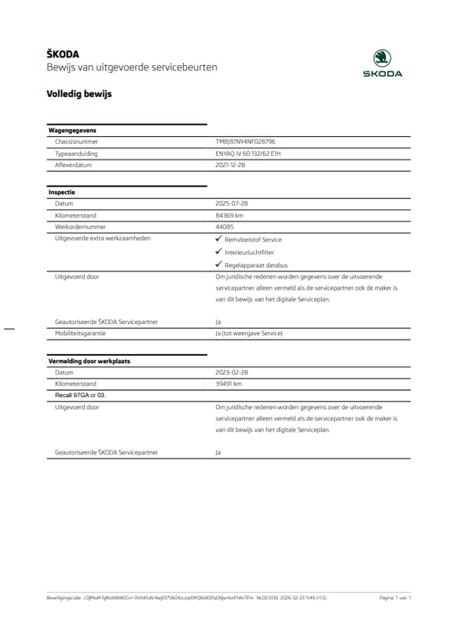 ŠKODA ENYAQ iV (N696SN) met abonnement