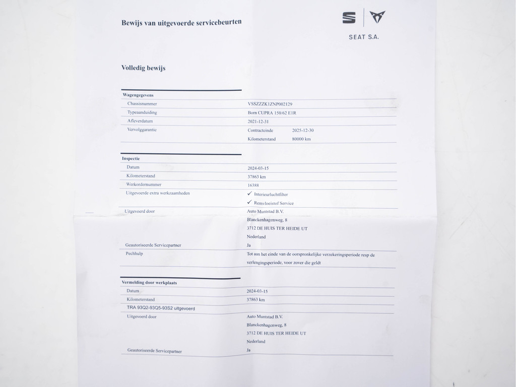 CUPRA Born (R175VB) met abonnement