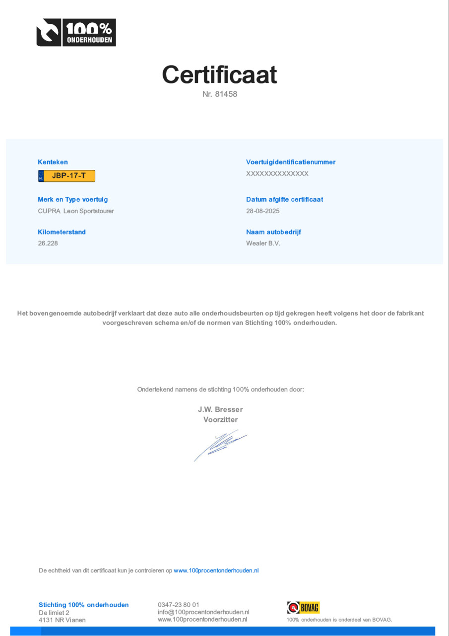 CUPRA Leon Sportstourer (JBP17T) met abonnement