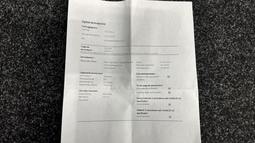 Mercedes-Benz CLA-Klasse (X515DD) met abonnement