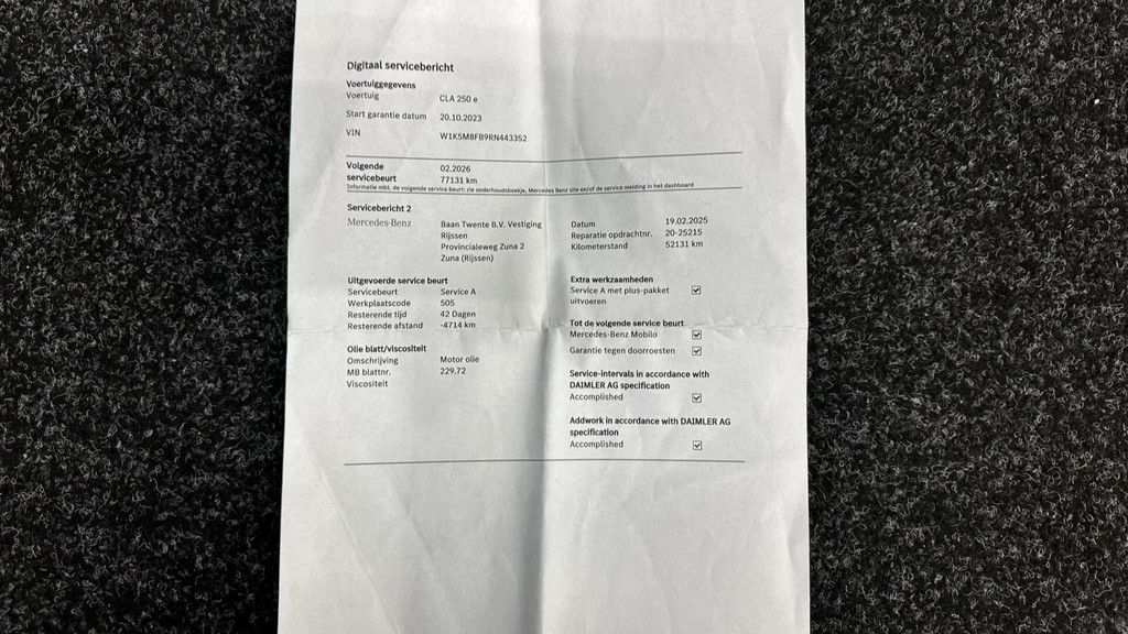 Mercedes-Benz CLA-Klasse (X515DD) met abonnement