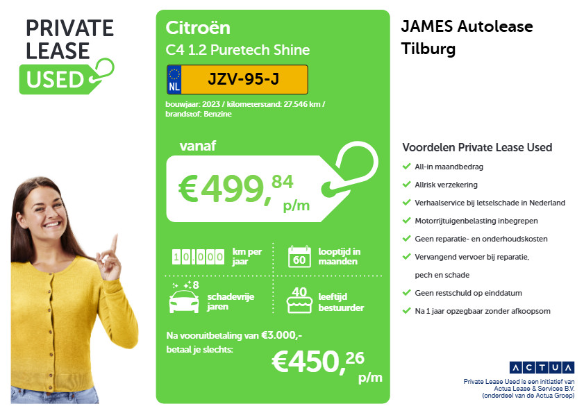 Citroën C4 (JZV95J) met abonnement