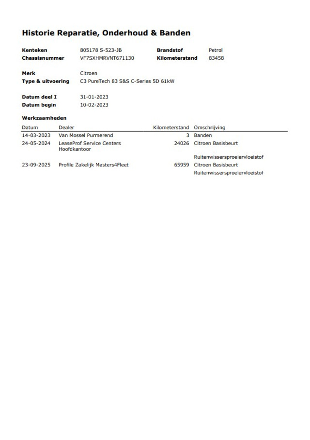 Citroën C3 (S523JB) met abonnement