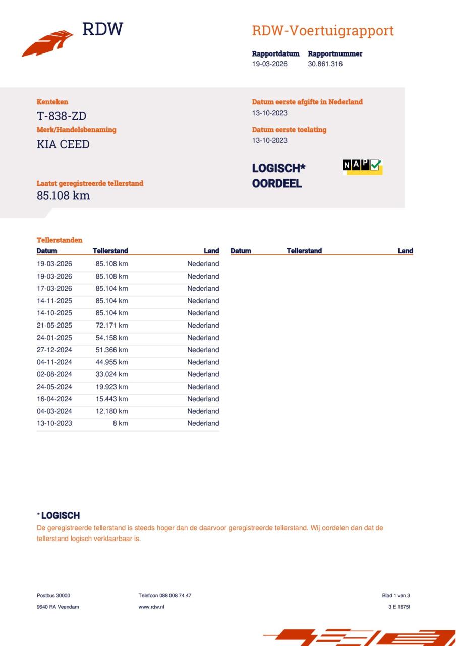 Kia Ceed Sportswagon (T838ZD) met abonnement