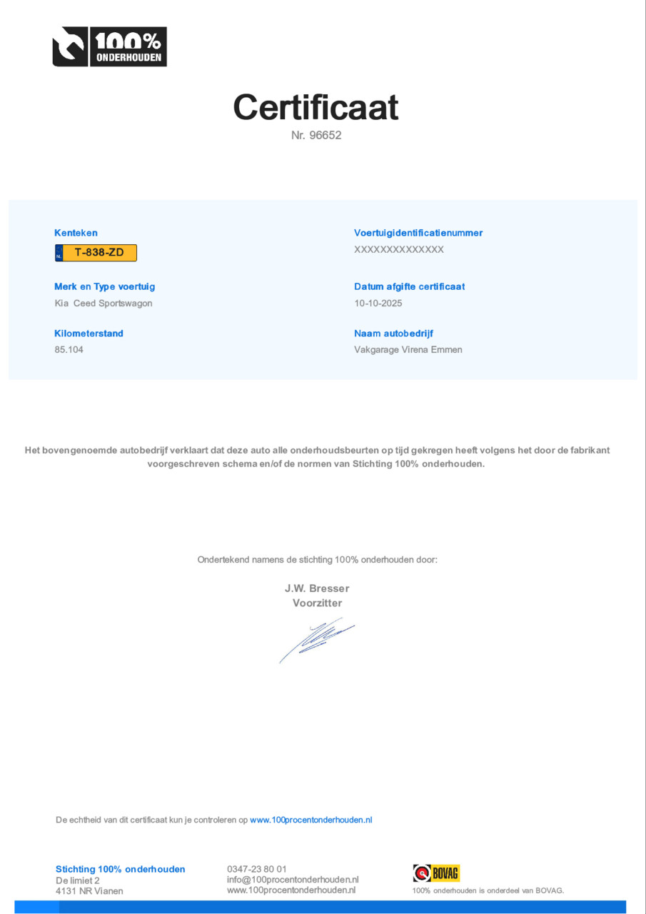 Kia Ceed Sportswagon (T838ZD) met abonnement