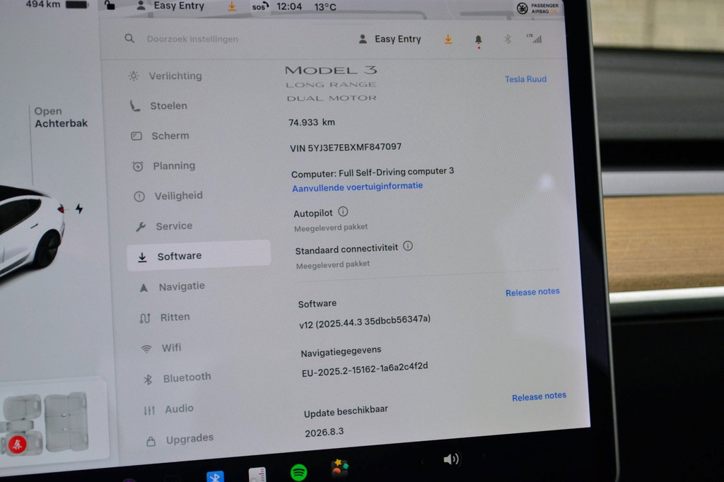 Tesla Model 3 AWD (K928FS) met abonnement
