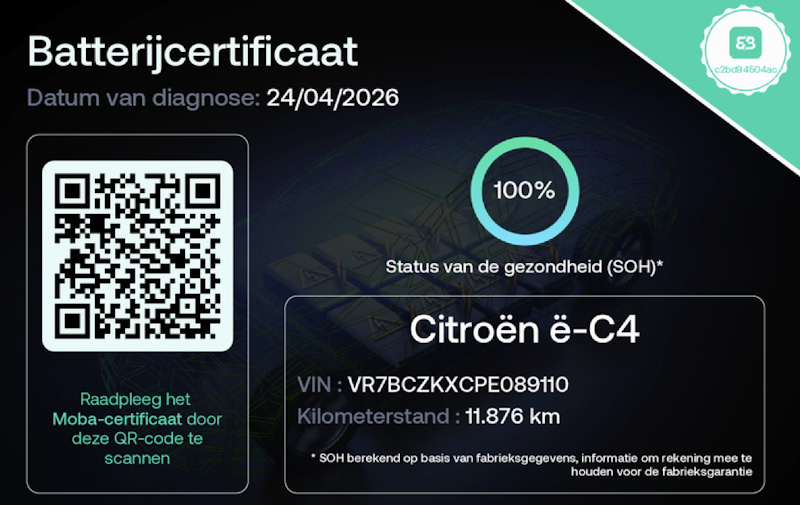 Citroën Ë-C4 (X344ZV) met abonnement