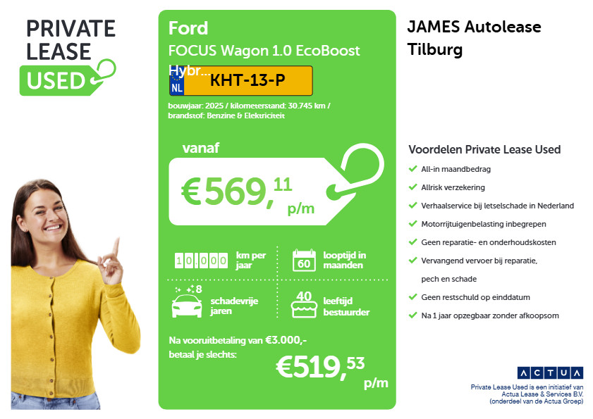 Ford FOCUS Wagon (KHT13P) met abonnement