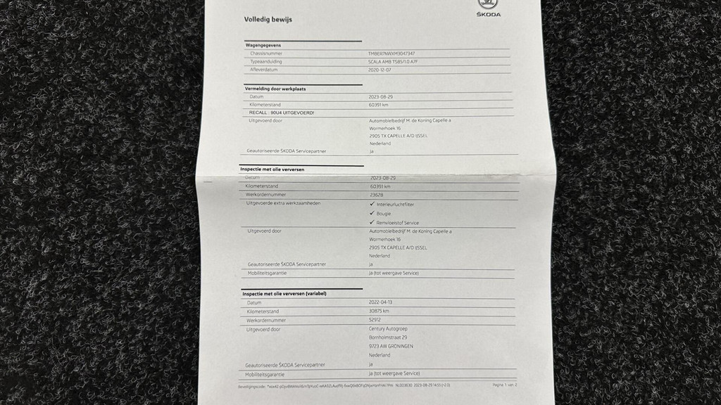 ŠKODA Scala (K690DT) met abonnement