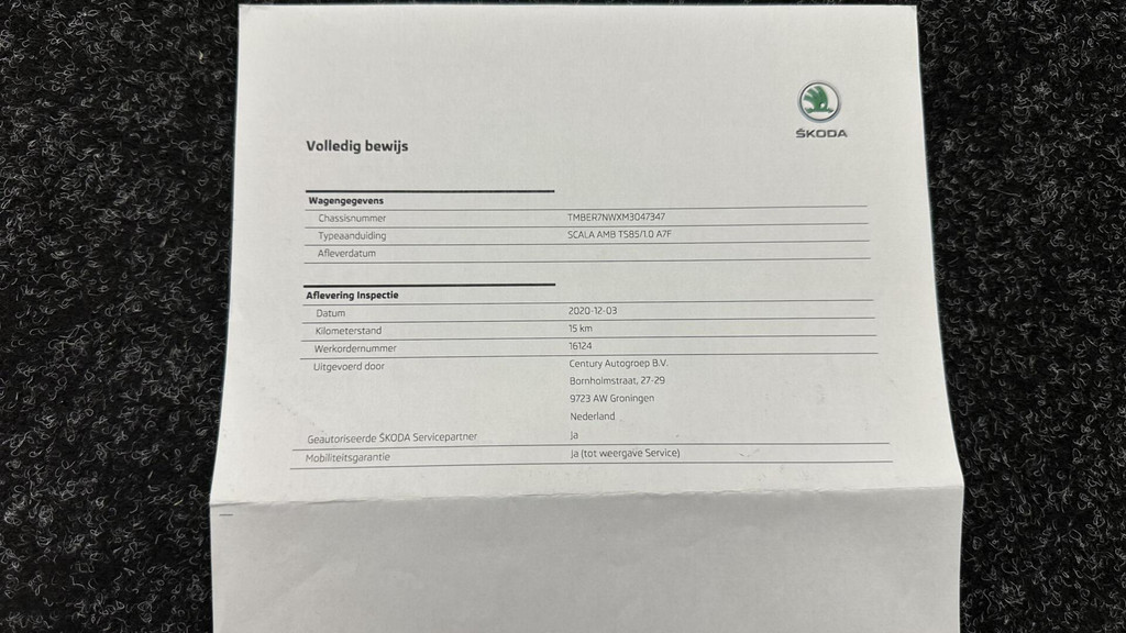 ŠKODA Scala (K690DT) met abonnement