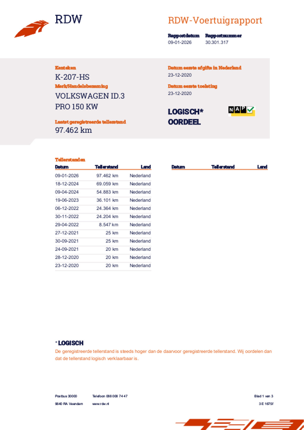 Volkswagen ID.3 (K207HS) met abonnement