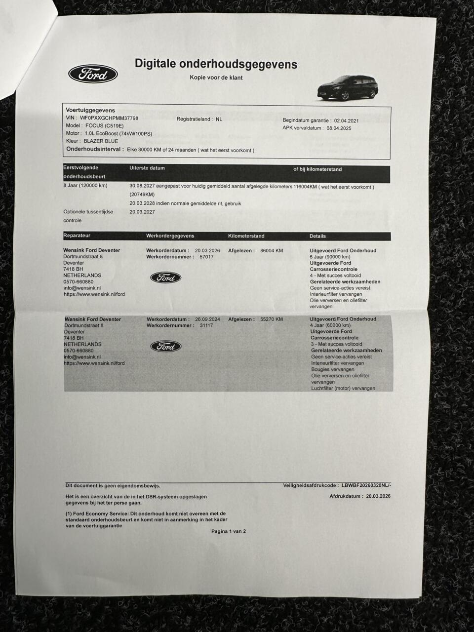 Ford FOCUS Wagon (K609ZT) met abonnement