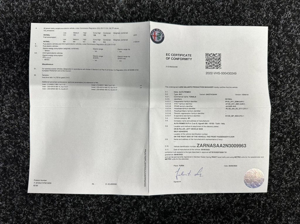 Alfa Romeo Tonale (R343ST) met abonnement