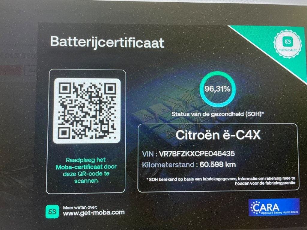 Citroën Ë-C4 (T863NX) met abonnement
