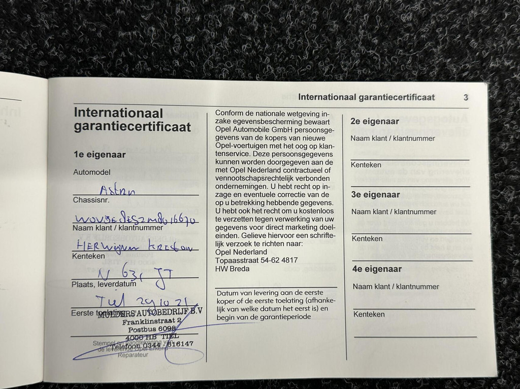 Opel Astra (N631JT) met abonnement